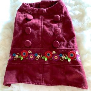 Sophisticated Decorative Dog Jacket Size Medium